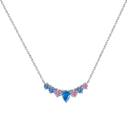 [Amore]Dainty Colorful Heart Necklace