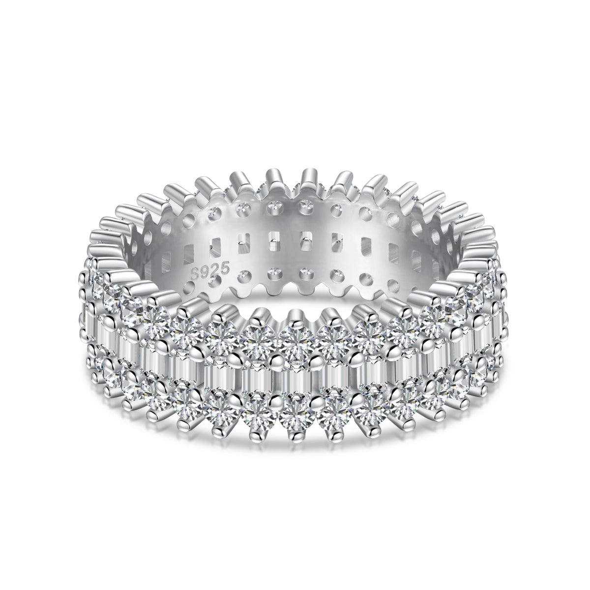 [Amore]Ornate Colorful Radiant Cut Daily Ring