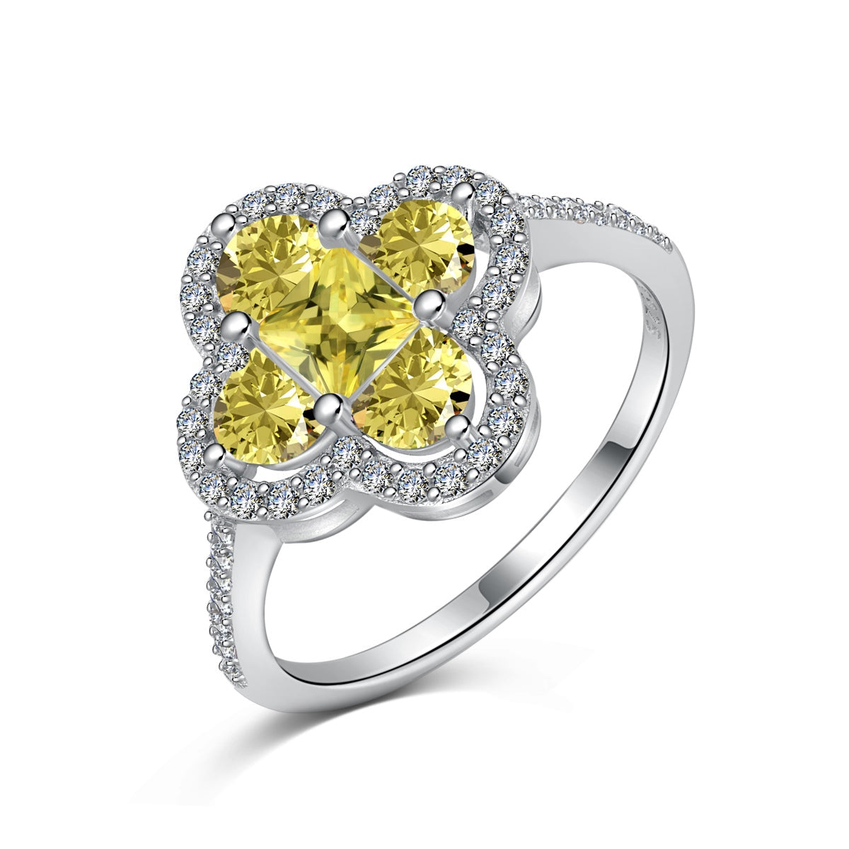 [Amore]Luxurious Eternity Flower Shape Banquet Ring