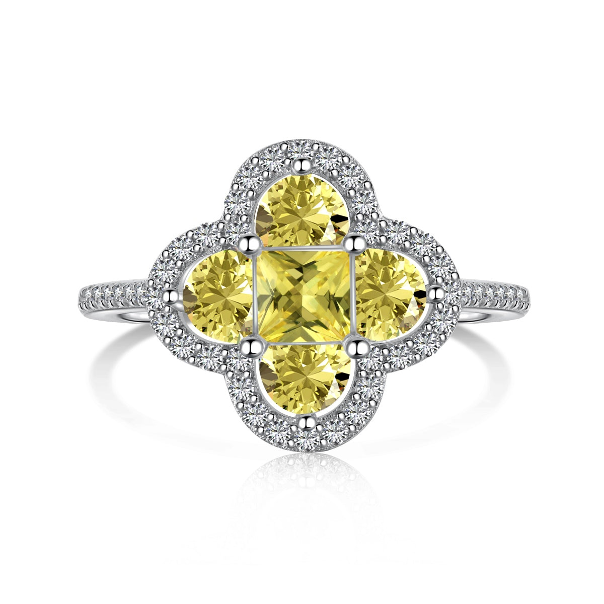 [Amore]Luxurious Eternity Flower Shape Banquet Ring