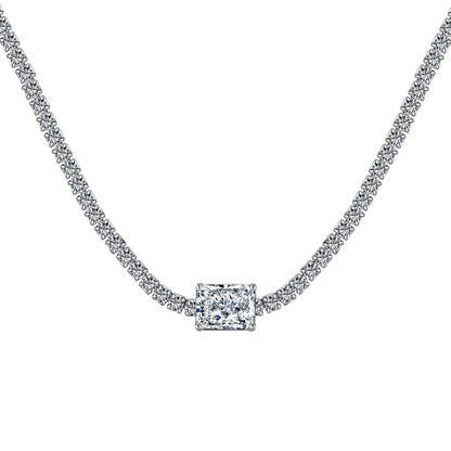 [Amore]2.0 carat Ornate Emerald Cut Necklace