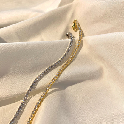 [Amore]Radiant Shinning Princess Cut Tennis Bracelet