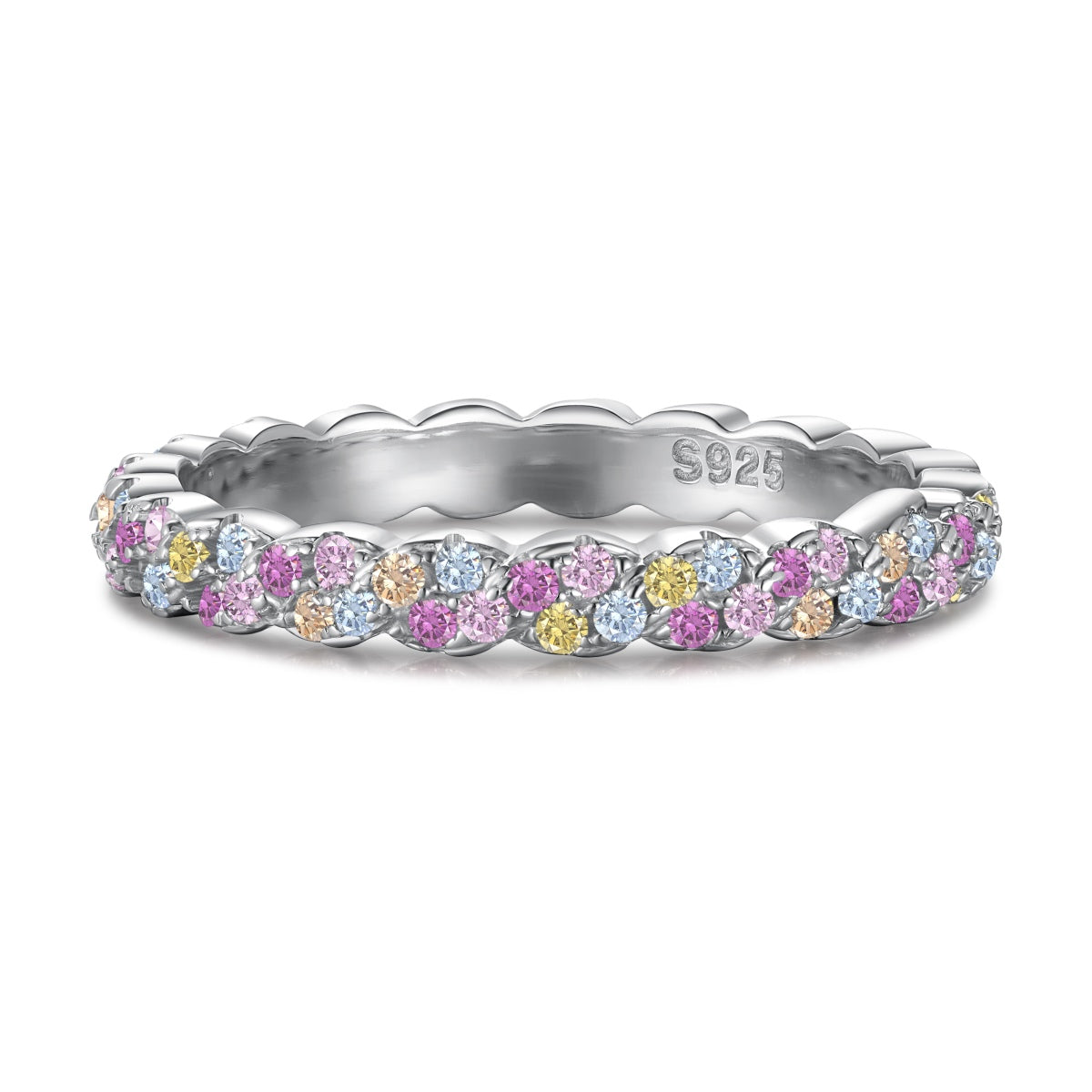 [Amore]Dainty Ebullient Round Cut Daily Ring