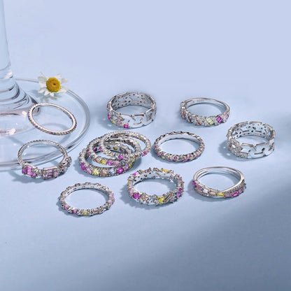 [Amore]Radiant Sparkling Round Cut Daily Ring