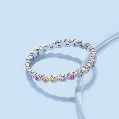 [Amore]Radiant Sparkling Round Cut Daily Ring