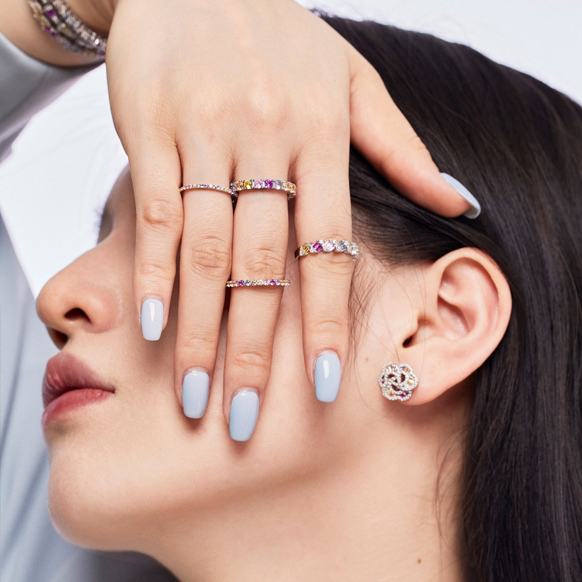 [Amore]Delicate Vibrant Emerald Cut Daily Ring