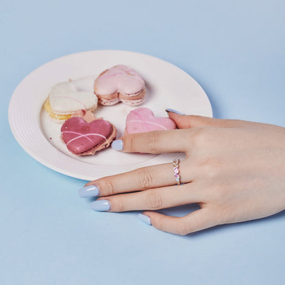 [Amore]Delicate Vibrant Emerald Cut Daily Ring