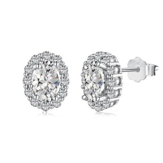 [Amore]Delicate Unique Oval Cut Daily Earrings