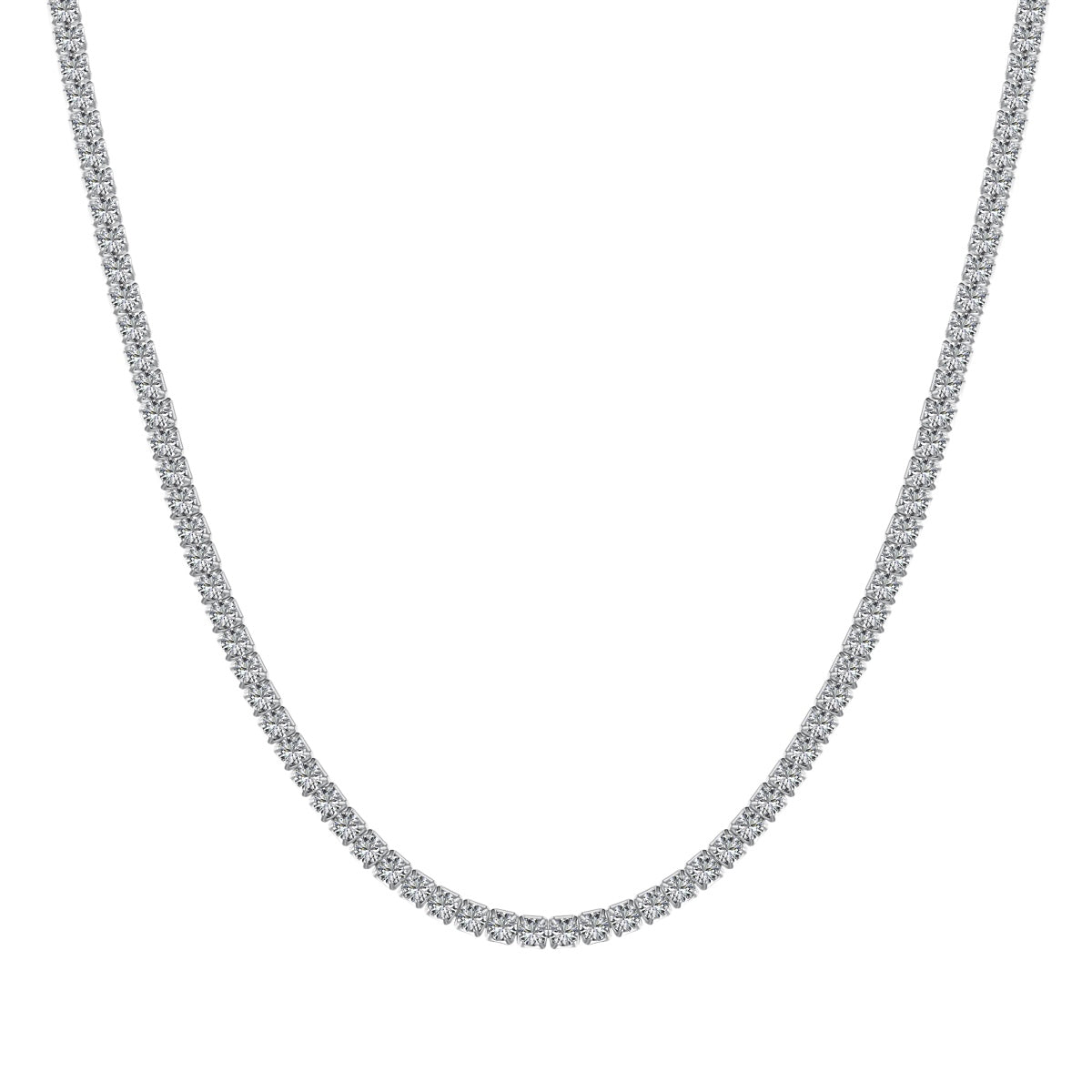 [Amore]Delicate Round Shape Tennis Necklace