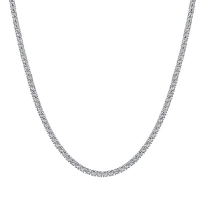 [Amore]Delicate Round Shape Tennis Necklace