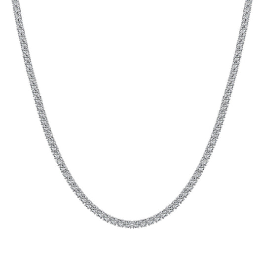 [Amore]Delicate Round Shape Tennis Necklace