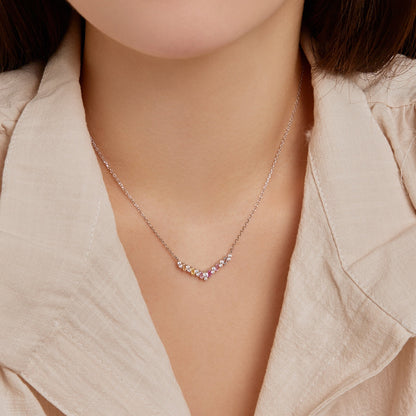 [Amore]Dazzling Rainbow Necklace