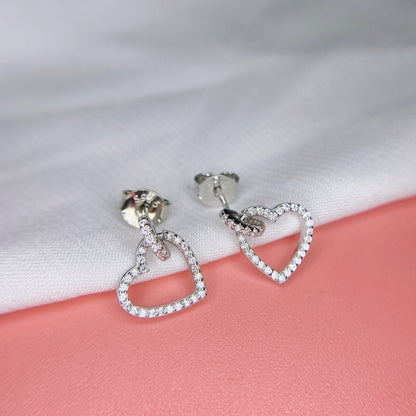 [Amore]Dainty Heart Shape Earrings