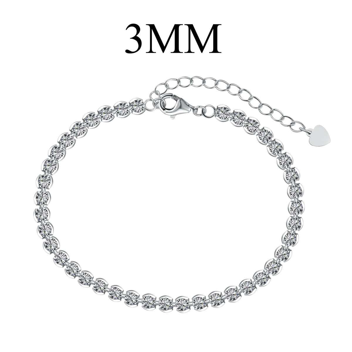 [Amore]Ornate  Sparkling Round Cut Daily Bracelet