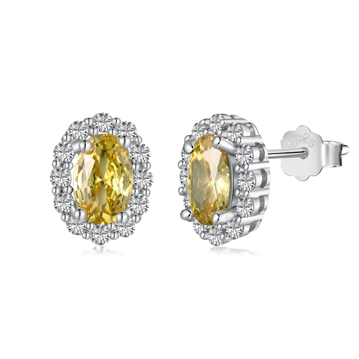 [Amore]Delicate Unique Oval Cut Daily Earrings