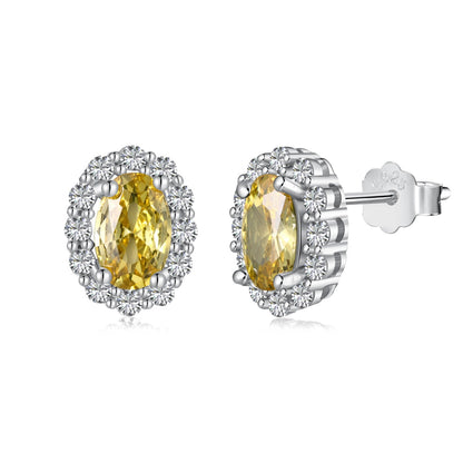 [Amore]Delicate Unique Oval Cut Daily Earrings