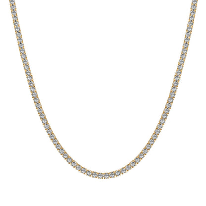 [Amore]Delicate Round Shape Tennis Necklace