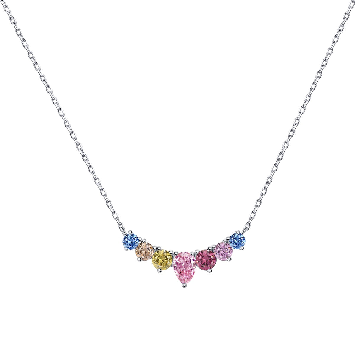 [Amore]Dainty Colorful Heart Necklace