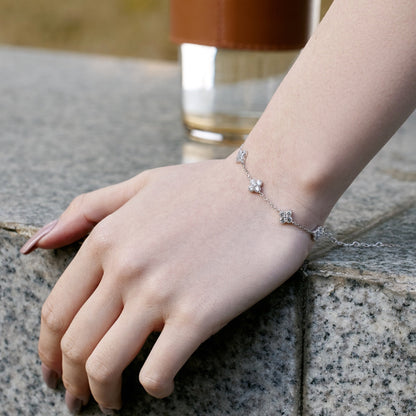 [Amore]Four-Leaf Clover Hollow Butterfly Bracelet
