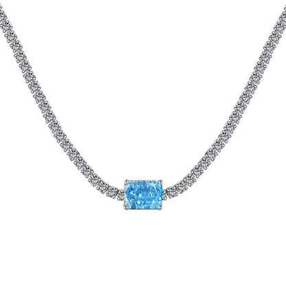 [Amore]2.0 carat Ornate Emerald Cut Necklace