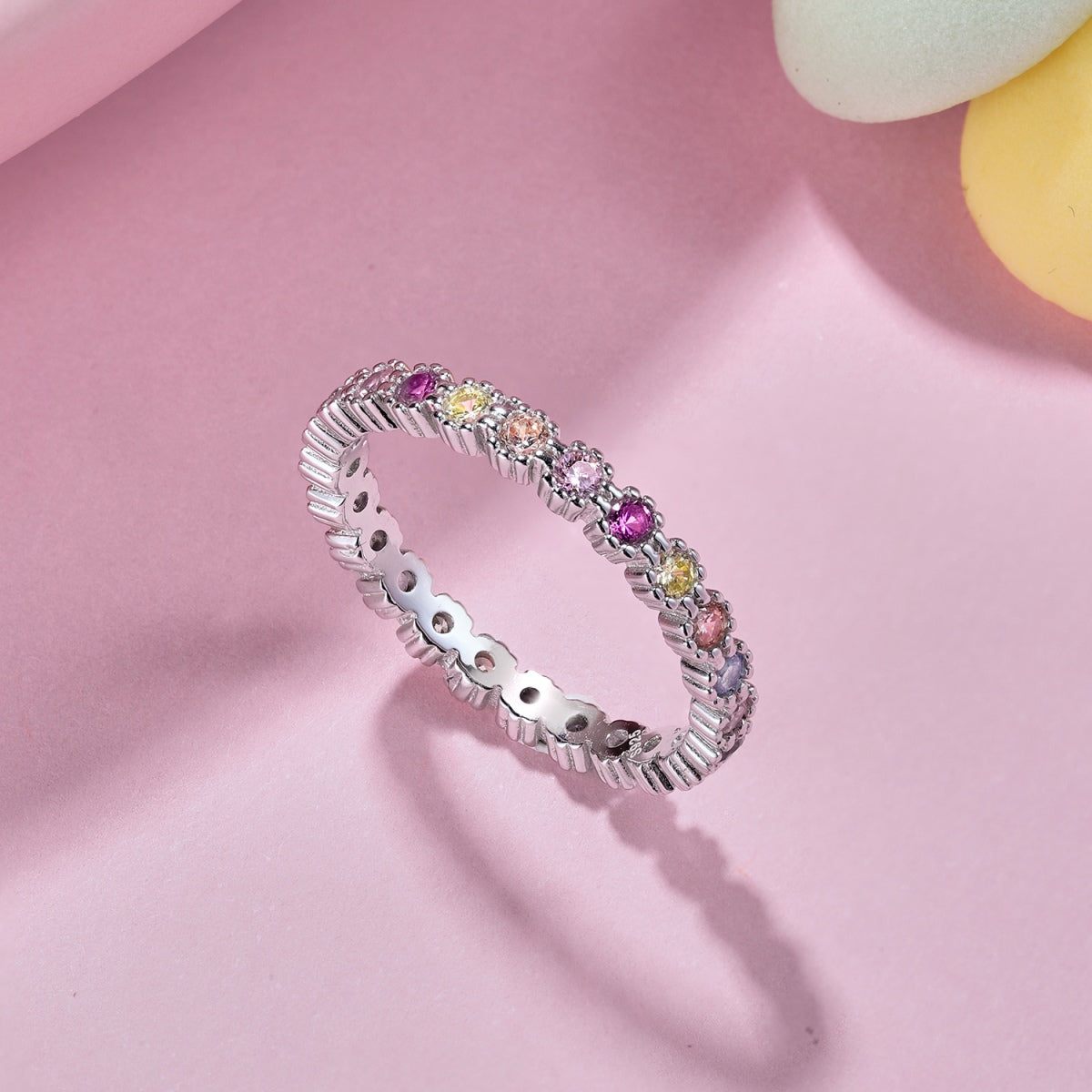 [Amore]Exquisite Colorful Round Cut Party Ring