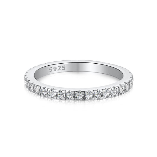 [Amore]Delicate Sparkling Round Cut Daily Ring