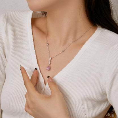 [Amore]Dazzling Pear Cut Necklace