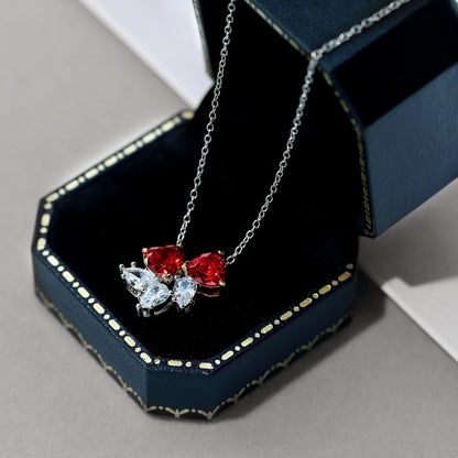 [Amore]Dainty Red Heart Necklace