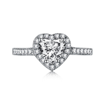 [Amore]Eternity Splashy Romantic Heart Shape Lover Ring