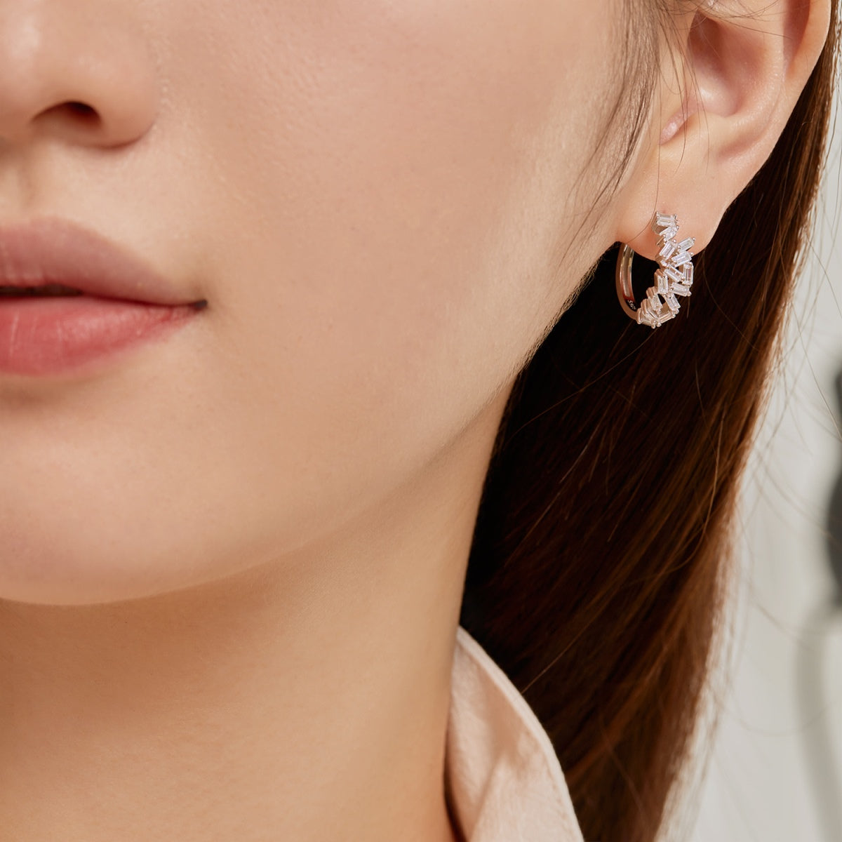 [Amore]Dazzling Colorful Emerald Cut Daily Earrings