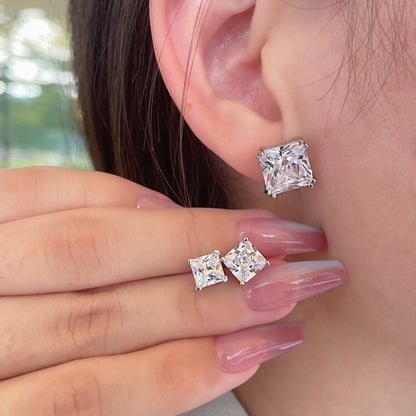 [Amore]Delicate Square Shape Earrings
