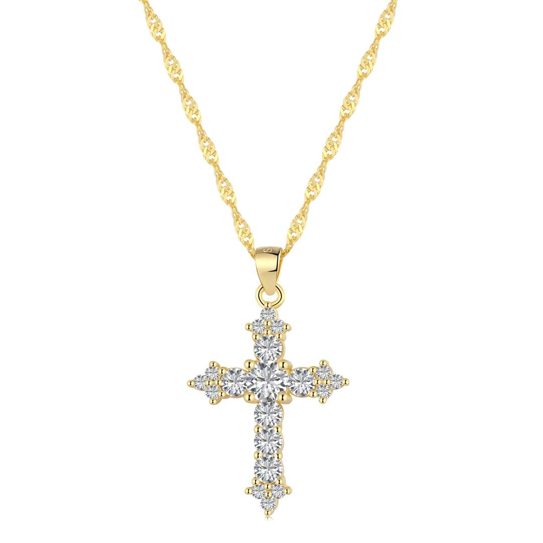[Amore]Delicate Cross Shape Necklace