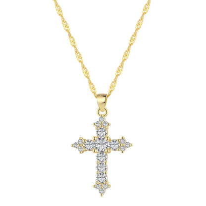[Amore]Delicate Cross Shape Necklace