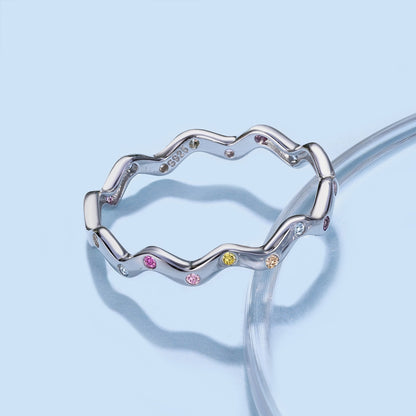 [Amore]Ornate Vibrant Round Cut Daily Ring