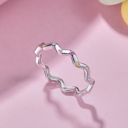 [Amore]Ornate Vibrant Round Cut Daily Ring