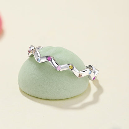 [Amore]Ornate Vibrant Round Cut Daily Ring