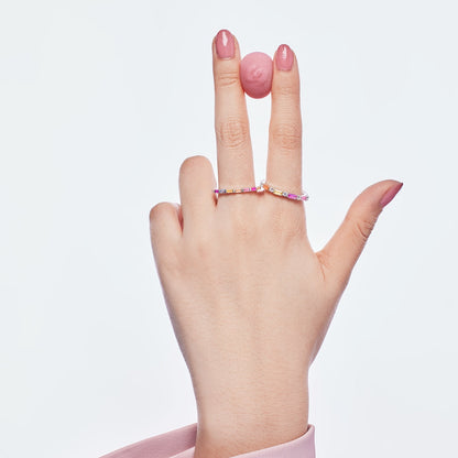 [Amore]Exquisite Multicolored Emerald Cut Daily Ring