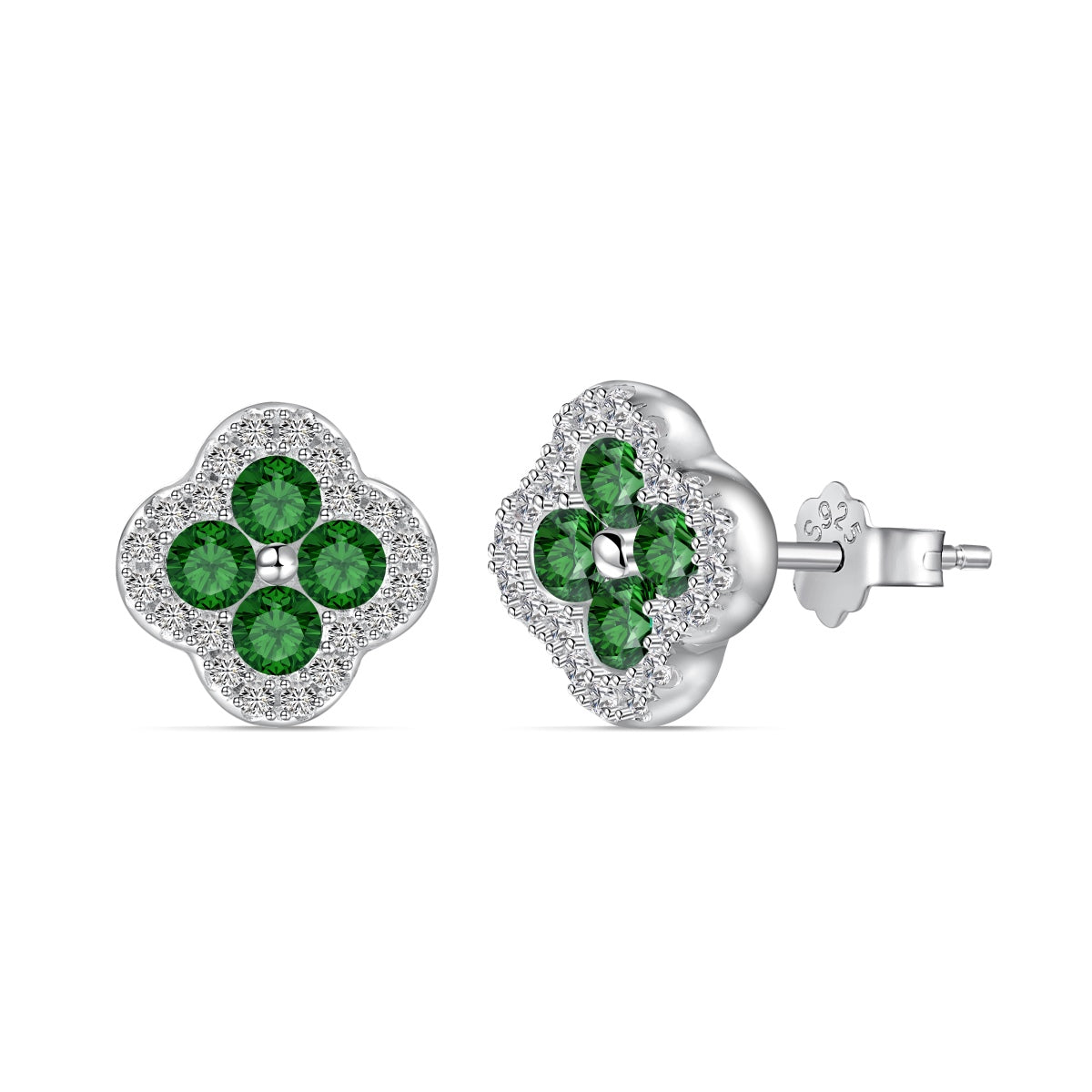 [Amore]Four-Leaf Clover Flower Shaped Earrings