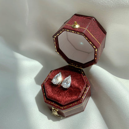 [Amore]Ornate Water Drop Shape Earrings