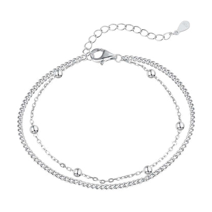 [Amore]Delicate Bead Double Layer Bracelet