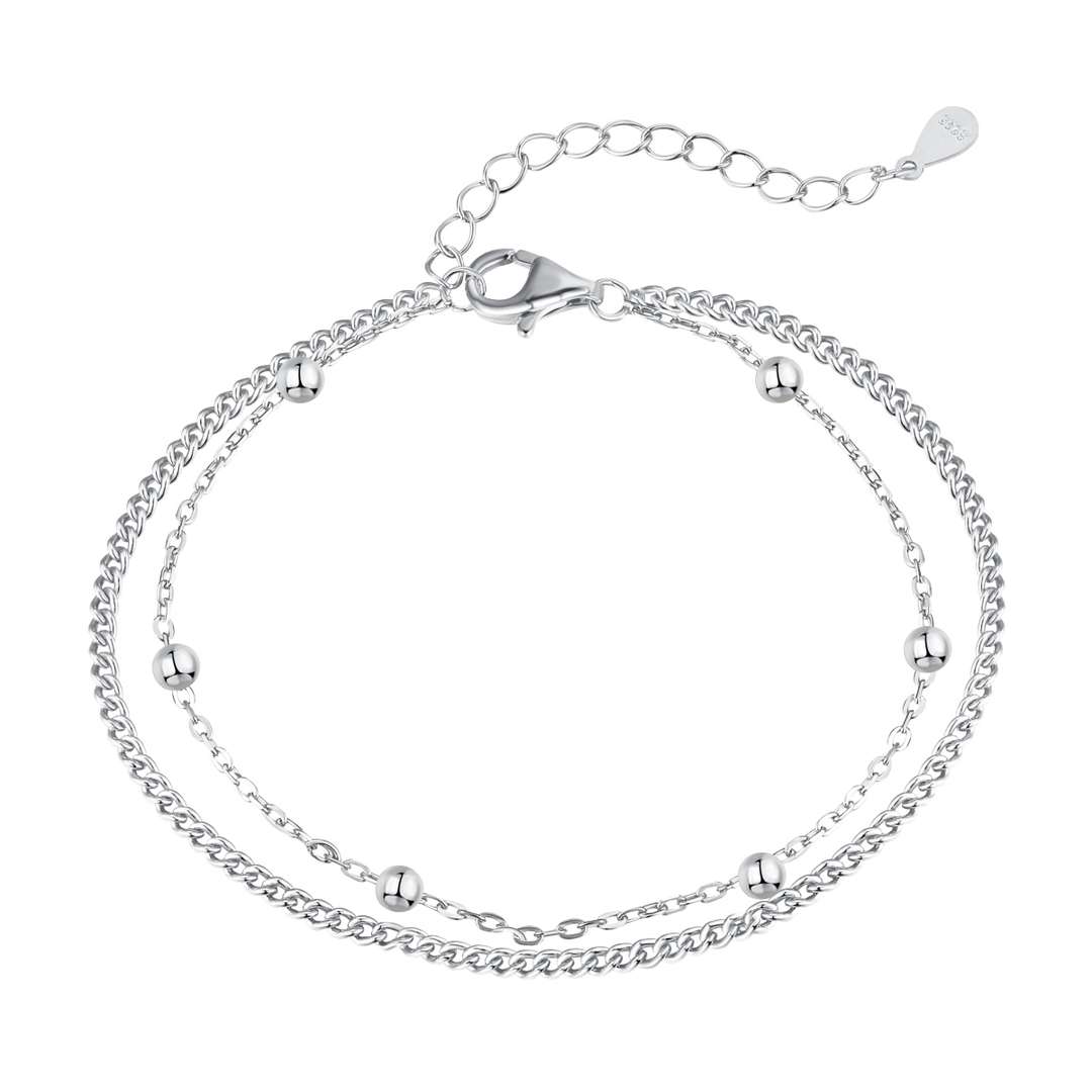 [Amore]Delicate Bead Double Layer Bracelet