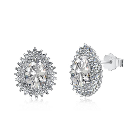 [Amore]Delicate Gorgeous Pear Cut Daily Earrings
