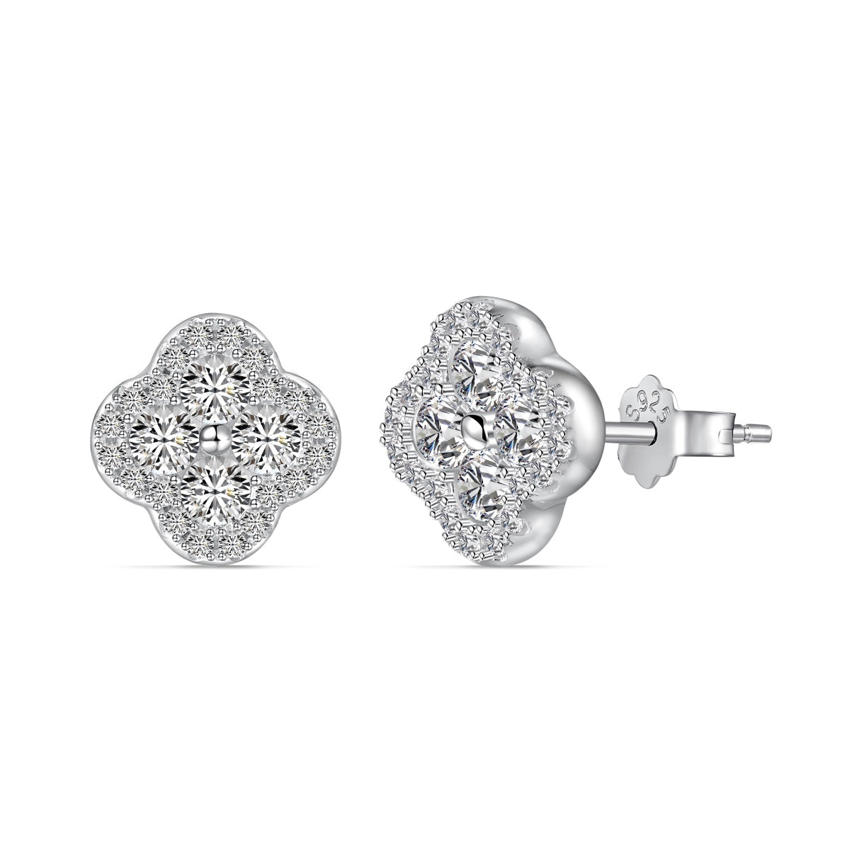 [Amore]Four-Leaf Clover Flower Shaped Earrings