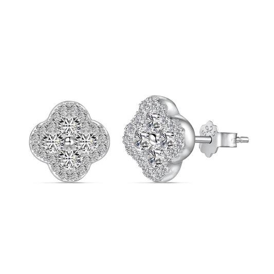 [Amore]Four-Leaf Clover Flower Shaped Earrings
