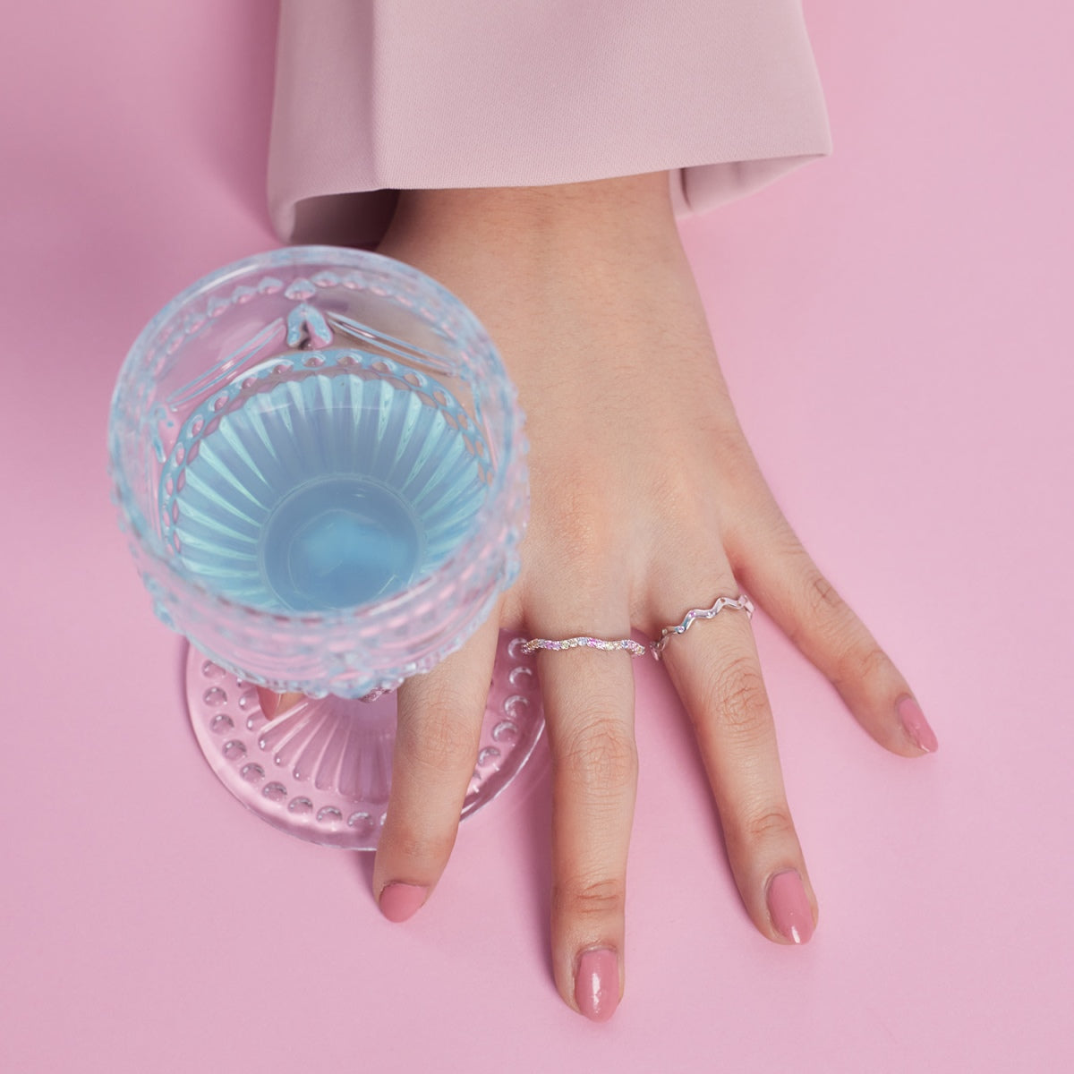 [Amore]Ornate Vibrant Round Cut Daily Ring