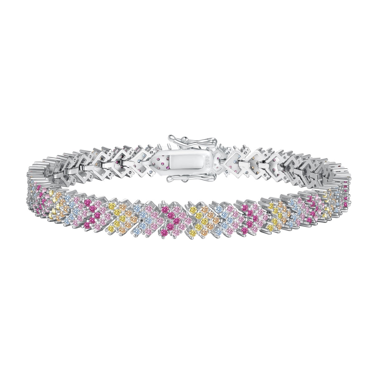 [Amore]Ornate Sparkling Round Cut Party Bracelet