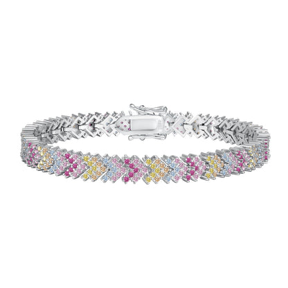 [Amore]Ornate Sparkling Round Cut Party Bracelet