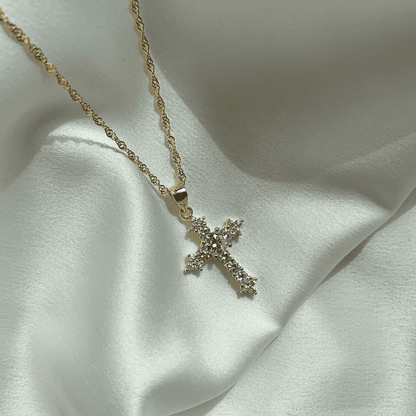 [Amore]Delicate Cross Shape Necklace