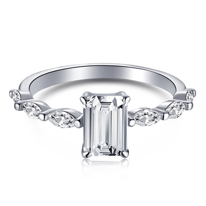 [Amore]1.0 Carat Dainty Resplendent Radiant Cut Daily Ring