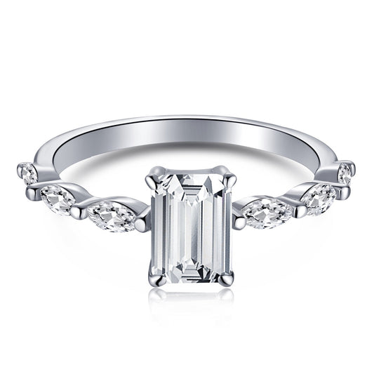 [Amore]1.0 Carat Dainty Resplendent Radiant Cut Daily Ring